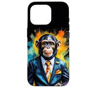Chimpanzé Costume Singe Drôle Animaux Motif Imprimé Coque pour iPhone 16 Pro