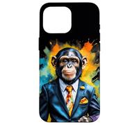 Chimpanzé Costume Singe Drôle Animaux Motif Imprimé Coque pour iPhone 16 Pro Max