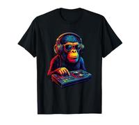 Chimpanzé DJ Vaporwave Festival Mixing électrique Beat Bonobo T-Shirt
