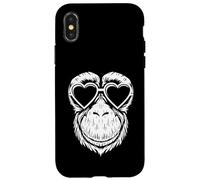 Chimpanzé rigolo avec lunettes de soleil Coque pour iPhone X/XS