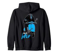 Chimpanzé sur Un Scooter? C'est Sauvage Sweat à Capuche