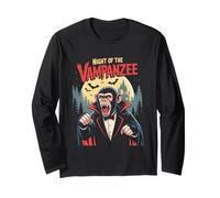 Chimpanzé Vampire Chimpanzé Vampanzé Halloween Manche Longue