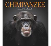 Chimpanzee Calendar 2026: Discover the playful intelligence and charm of chimpanzees through 12 stunning monthly portraits.