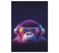 Chimpanzés 300 Pièces Puzzle en Bois pour Adultes Enfants, Puzzles Impossible, Jeu D'adresse pour Toute La Famille, 42×30cm