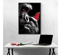 ChimpanzéS Diamond Painting Adulte Papillon Peinture Diamant Adulte DIY Broderie Diamand Cristal Art Kits, Peinture Diamant Strass Point de Croix Kits, pour Décoration Maison, Cadeau 70x95 cm PJY9 K-6