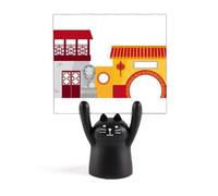 China Architecture Porte-mémo Motif Chinois Dessin animé Chat Noir Décoration