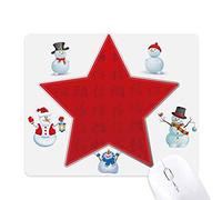 China Fook Red Patriotism Harmony Christmas Snowman Family Star Mouse Pad