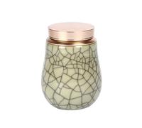 China Longquan Celadon - Mini pilulier portable scellé - Mini réservoir de stockage hermétique multifonction pour thé, café en poudre, fruits secs, bonbons, pilules vitaminées (jaune clair)