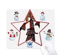 China Shadow Play Chinese Opera Christmas Snowman Family Star Mouse Pad