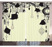 chinawh 3D Rideau Occultant Rideaux Branches Dessinées À La Main Géométriques 220X215Cm Isolants Rideau De Fenêtre Phonique En Polyester Pour Chambre D'Enfant Cuisine Salon Décoration