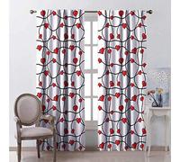 chinawh Lot De 2 Rideau Lignes Amour Classique 150X166Cm Thermique Isolants A Oeillets Rideaux Chambre Salon Anti Bruit Impression En 3D Rideaux De Fenêtre Rideau Isolant Thermique Rideau