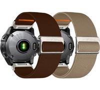 chinbersky 26mm Nylon Bracelet pour Garmin Feinx 6x/5x/7x Bracelet,Tissu Réglable élastique Bracelet pour Garmin Fenix 5X Plus, Fenix 6X Pro,Fenix3,Fenix3 HR, Descent MK1/Mk2/Mk2S,Enduro/Enduro 2