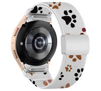 chinbersky Bracelet élastique Compatible avec Samsung Galaxy Watch 7/6/5/4/FE Bracelet 40mm 44mm/Galaxy Watch 5 Pro/Galaxy Watch 6 4 Classic, One Click No Gap avec Fermoir Magnétique Sport Nylon Band