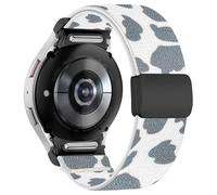 chinbersky Bracelet élastique Compatible avec Samsung Galaxy Watch 7/6/5/4/FE Bracelet 40mm 44mm/Galaxy Watch 5 Pro/Galaxy Watch 6 4 Classic, One Click No Gap avec Fermoir Magnétique Sport Nylon Band