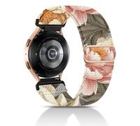 chinbersky Bracelet élastique en nylon de 20 mm compatible avec Samsung Galaxy Watch 4/5/6/7/FE 40 mm 44 mm/Watch 5 Pro/Watch 4&6 Classic/Active 2 40 mm 44 mm/Watch 3 41 mm/Gear Sport/Gear S2 Classic