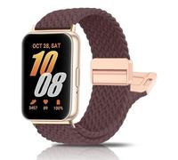 chinbersky Tressés Bracelets Compatibles avec Galaxy Fit 3 Bracelet, Fermeture Magnétique Tissu Nylon Bracelet pour Samsung Galaxy Fit 3