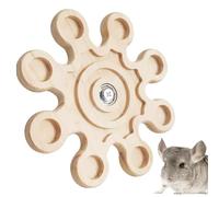 Chinchilla Chew Toy, Wooden Enrichment Toy, 6.3x6.3x0.47 inches, Portable Safety Biting Outside, Engaging Played Design, Hamster Bunny Use, Interactive Exercise Accessory for Pets
