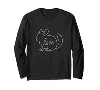Chinchilla Love Cute Art Exotic Pet Animal Petite créature Manche Longue