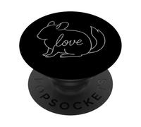 Chinchilla Love Cute Art Exotic Pet Animal Petite créature PopSockets PopGrip Adhésif