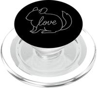 Chinchilla Love Cute Art Exotic Pet Animal Petite créature PopSockets PopGrip pour MagSafe