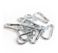 Chinchilla® Mousqueton pour Pompiers | Set de 10 mousquetons 60x6 mm | DIN 5299 Inoxydable | Mousquetons Robustes, Porte-clés | Idéal pour diverses Applications | Galvanisation électrolytique