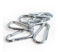 Chinchilla® Mousquetons pour Pompiers | Set de 6 mousquetons 80x8 mm | DIN 5299 Inoxydable | Mousquetons Robustes, Porte-clés | Idéal pour diverses Applications | Galvanisation galvanique