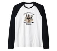 Chincoteague Island Virginia Souvenir de poneys Sauvages Manche Raglan