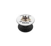 Chincoteague Island Virginia Souvenir de poneys Sauvages PopSockets PopGrip Adhésif