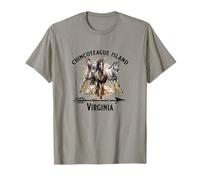 Chincoteague Island Virginia Souvenir de poneys Sauvages T-Shirt