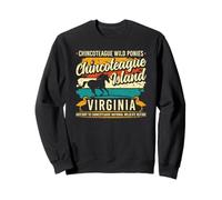 Chincoteague Island Wild Poneys Virginia Souvenir de Vacances Sweatshirt