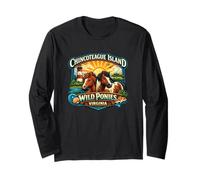 Chincoteague Island Wild Poneys Virginia USA Souvenir Manche Longue