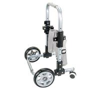 Chine de fauteuil roulant pour les pattes avant, fauteuil roulant pour chien pour les pattes avant, métal à hauteur réglable à 4 roues, fournitures de compagnie légères en toute sécurité pour la marc