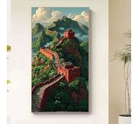 Chine Diamond Painting Grande Muraille Diamond Painting Adulte, 5D Broderie Diamant Kit Complet, Strass Point de Croix Artisanat Loisirs Créatifs Adultes, Tableau Decoration Murale 80x160cm gfm4-m