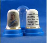 Chine en porcelaine à collectionner dé à coudre Reine Victoria régnait 63 ans