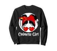 Chine, Fille Chinoise, Drapeau de la Chine, Femmes et Filles Sweatshirt