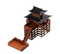 Chine Miniature Antique Architecture Modèle, Japonais Chinois Pagode Pavillon Modèle Sculpture Bâtiment Antique Chinois, Micro Paysage Fée Jardin Fée Figurine Décoration