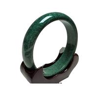 Chine Naturel Green Dark Grevé à la Main Large Jade Boutique Boutique de Bijoux pour Hommes Femmes Jade (Couleur des gemmes: 58-60)