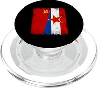 Chine Yougoslavie Demi-Drapeau Chinois Patrimoine yougoslave PopSockets PopGrip pour MagSafe
