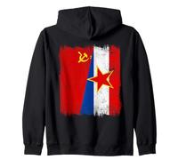 Chine Yougoslavie Demi-Drapeau Chinois Patrimoine yougoslave Sweat à Capuche