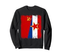 Chine Yougoslavie Demi-Drapeau Chinois Patrimoine yougoslave Sweatshirt