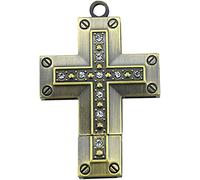 Chinese Antique Bronze Fish Intestines Sword U Disk Panda Shaped Metal USB Flash Drive (Cross 32GB)