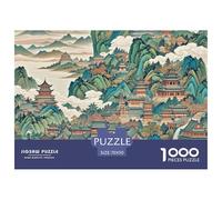 Chinese Architecture 1000 Pièces Puzzles Images Vibrantes Puzzle pour Adultes Jeu Créatif 70x50cm/1000pcs