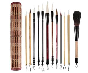 Chinese Çalligraphy Brush Set - Wood/wool | Professional Traditional Painting Brushes | Flexible Water Writing Pen Set For Chinese Çalligraphy Art Painting Ink Drawing
