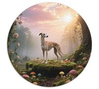 Chinese Crested, Puzzle Rond 1000 Pièces Agrémenté Dechien de Compagnie, Parfait pour Un Dimanche Pluvieux À La Maison 1000pcs (67.5x67.5cm)
