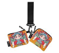 Chinese Culture Peking Opera Lot de 2 portefeuilles à double dragonne pour femmes et filles - Organisateurs d'argent fins et amovibles avec poche zippée pour femmes et filles, Culture chinoise Opéra