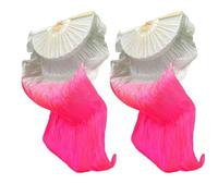 Chinese Dance Flowy Fan Veils Elegant Stage Practice Accessories Set