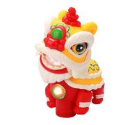 Chinese Dance Lion Musical Toys - Chinese Style Cartoon Lion Doll Electric Musical Toy | Battery Powered Moving Animal Toy with Light and Sound, Holiday for Spring Festival
