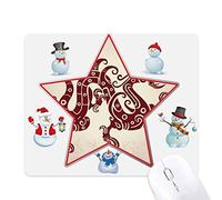 Chinese Dragon Animal Portrait Christmas Snowman Family Star Mouse Pad