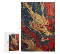 Chinese Dragon Art Print-2 Puzzle 300 Pièces Educa Jouet en Bois Cadeau Unique Décoration Intérieure Jeu Éducatif Challenge Toy Adultes Et Enfants À Partir De 14 Ans 300 PCS
