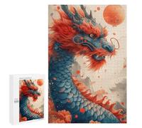 Chinese Dragon Art Print Puzzle 1000 Pièces Educa Jouet en Bois Cadeau Unique Décoration Intérieure Jeu Éducatif Challenge Toy Adultes Et Enfants À Partir De 14 Ans 1000 PCS